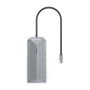 Aisens USB-C Dock 12 en 1 con 2xHDMI 4K, RJ45 y PD 100W, Gris